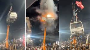 8 हजार के बम से उज्जैन में मोहर्रम जुलूस में उड़ाया गया था वाहन, जांच में जुटी ATS