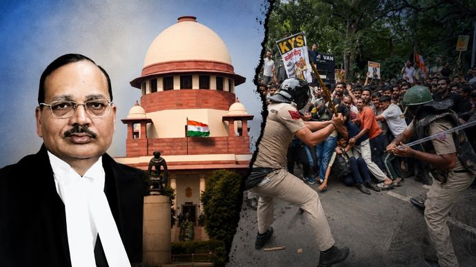 CJP प्रदर्शन पर लाठीचार्ज को लेकर पुलिस का सुप्रीम कोर्ट में जवाब, ‘असामाजिक तत्वों’ का दिया हवाला