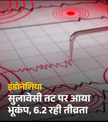 इंडोनेशिया में 6.2 तीव्रता के भूकंप से हिली धरती, सुनामी का खतरा नहीं