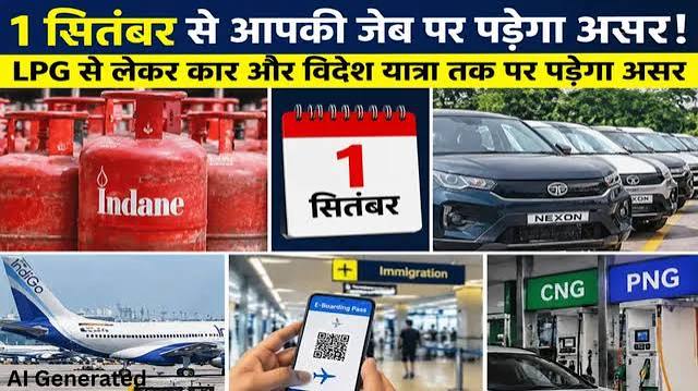 आम आदमी की जेब पर असर! 1 सितंबर से LPG, कार और विदेश यात्रा से जुड़े नियम बदले