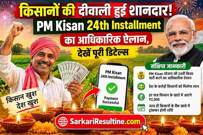 PM Kisan 24th Installment: दिवाली से पहले किसानों को मिलेगा बड़ा तोहफा, 30 अक्टूबर को खाते में आएंगे ₹2,000; तुरंत पूरी करें e-KYC